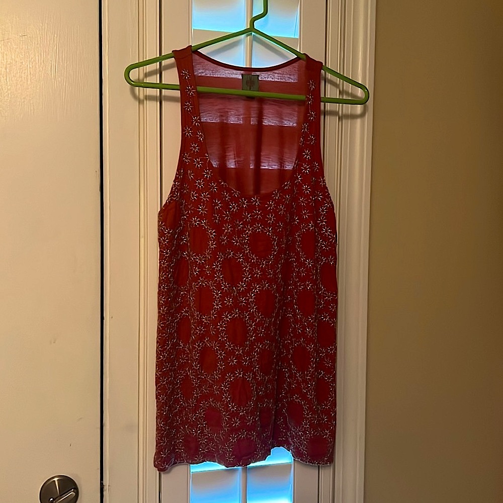 Anthropologie embroidered Tank top